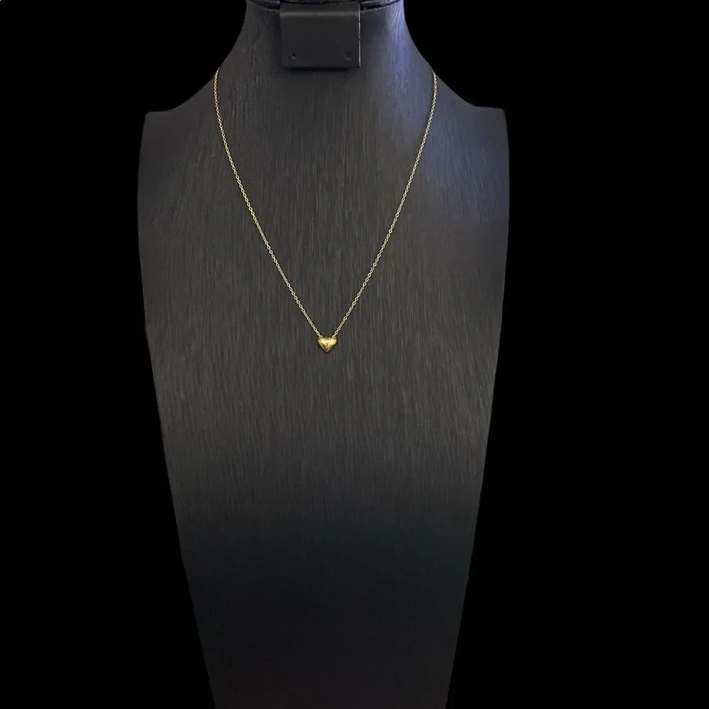 Dainty gold Stainless Steel Heart Necklace